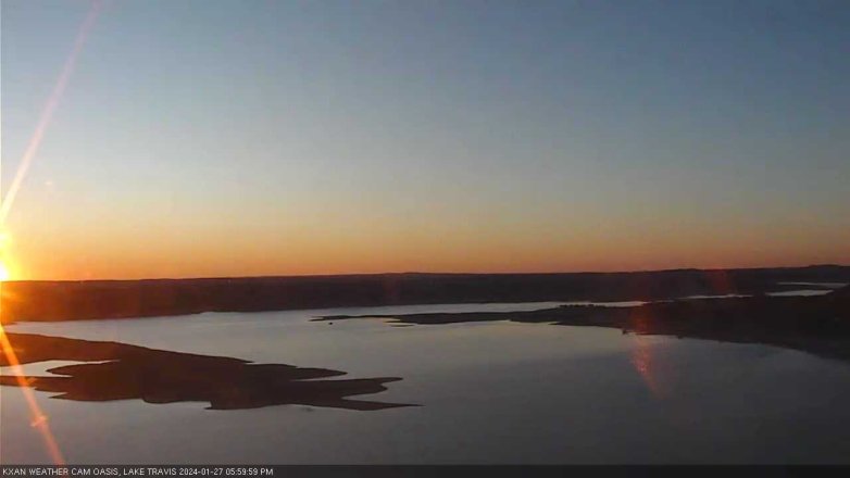 Lake Travis webcam, January 27, 2024 6:00 PM CT