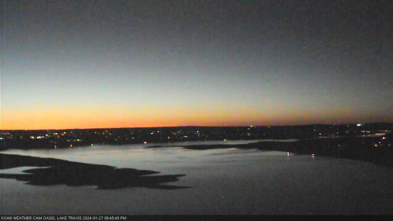 Lake Travis webcam, January 27, 2024 6:45 PM CT