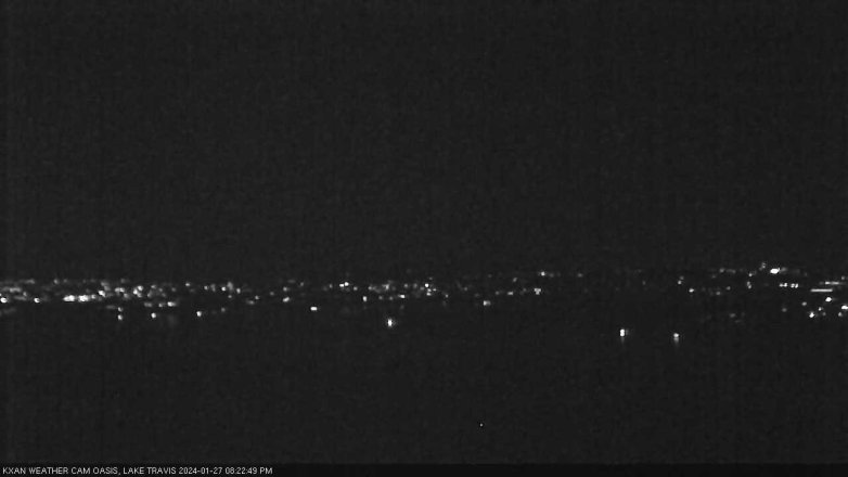 Lake Travis webcam, January 27, 2024 8:25 PM CT