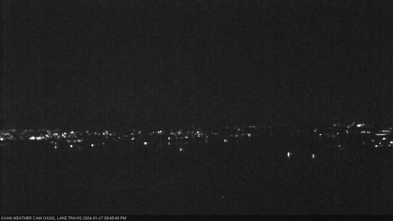 Lake Travis webcam, January 27, 2024 8:45 PM CT