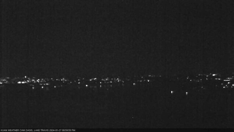 Lake Travis webcam, January 27, 2024 9:00 PM CT