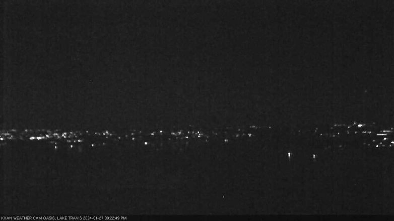 Lake Travis webcam, January 27, 2024 9:25 PM CT