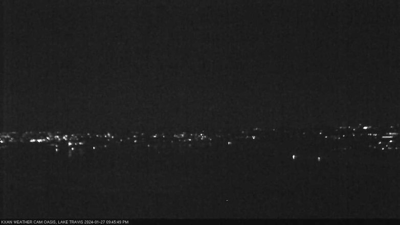 Lake Travis webcam, January 27, 2024 9:45 PM CT