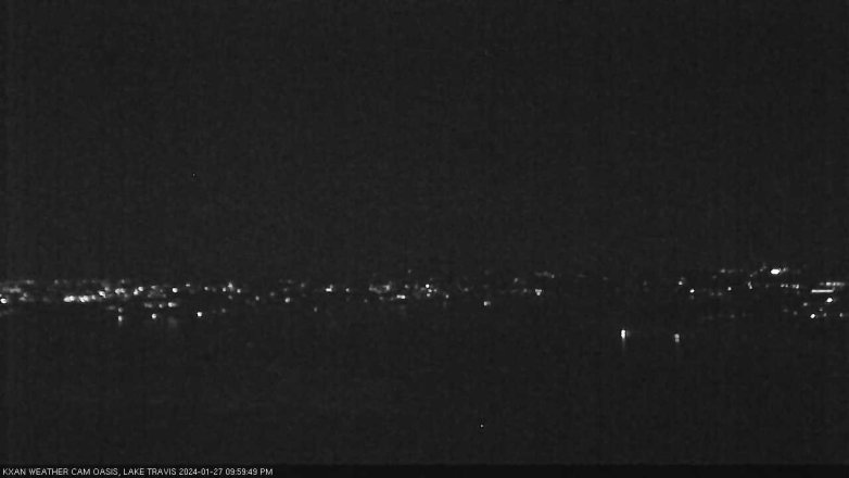 Lake Travis webcam, January 27, 2024 10:00 PM CT