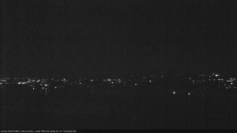 Lake Travis webcam, January 27, 2024 10:45 PM CT