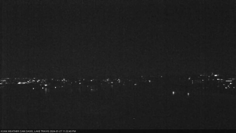 Lake Travis webcam, January 27, 2024 11:25 PM CT