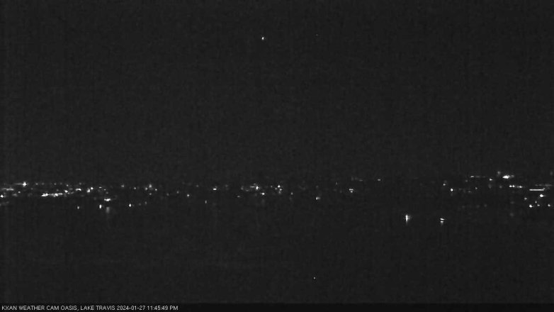 Lake Travis webcam, January 27, 2024 11:45 PM CT