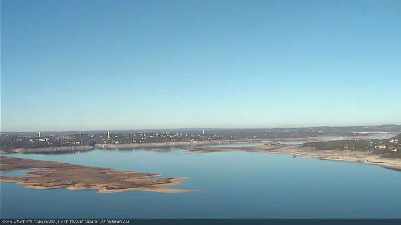 Lake Travis webcam, January 28, 2024 9:00 AM CT