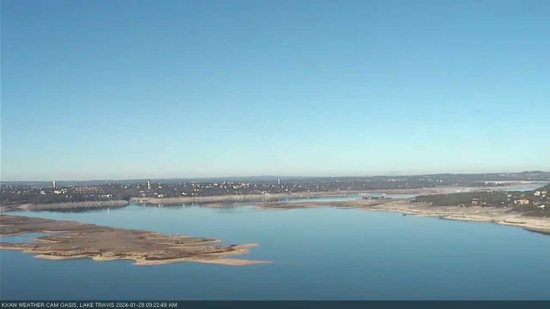 Lake Travis webcam, January 28, 2024 9:25 AM CT