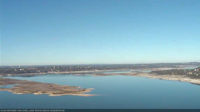 Lake Travis webcam, January 28, 2024 9:45 AM CT