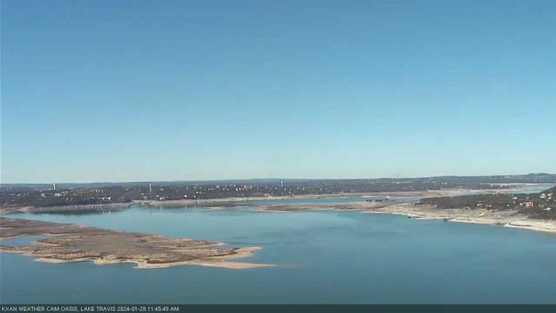 Lake Travis webcam, January 28, 2024 11:45 AM CT
