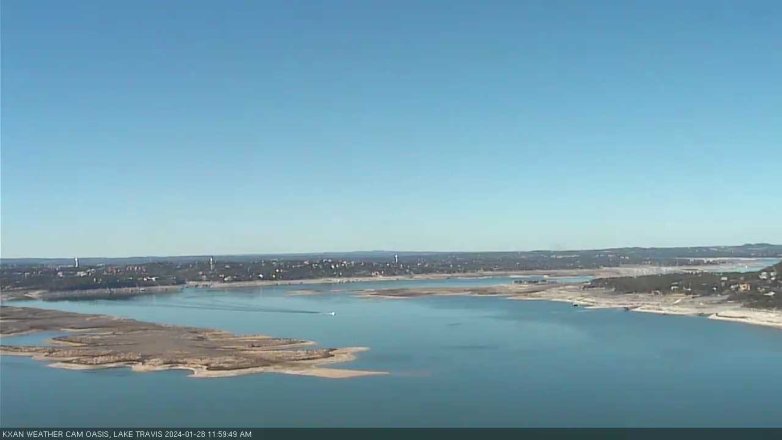Lake Travis webcam, January 28, 2024 12:00 PM CT
