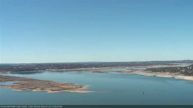 Lake Travis webcam, January 28, 2024 1:00 PM CT