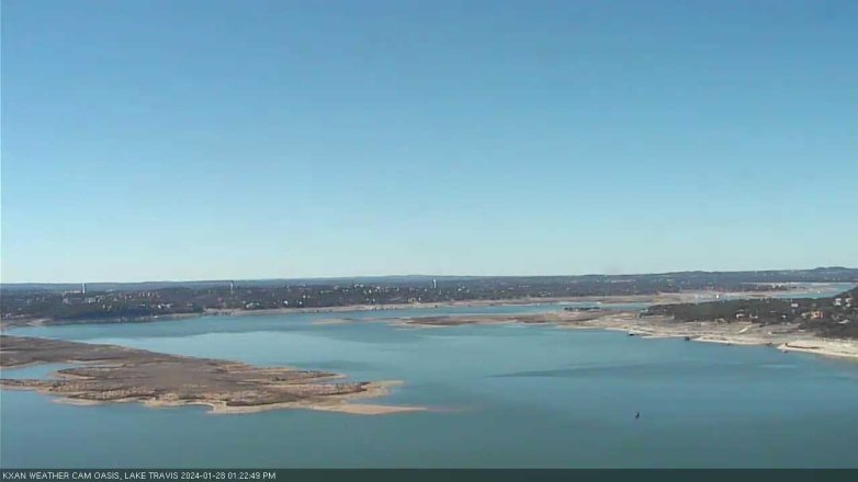 Lake Travis webcam, January 28, 2024 1:25 PM CT