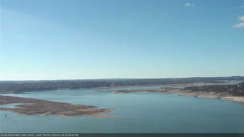 Lake Travis webcam, January 28, 2024 3:00 PM CT
