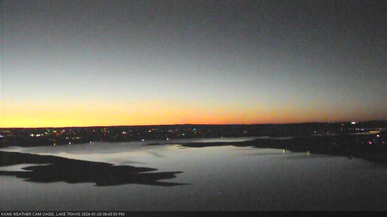 Lake Travis webcam, January 28, 2024 6:45 PM CT