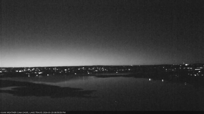 Lake Travis webcam, January 28, 2024 7:00 PM CT