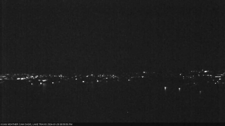 Lake Travis webcam, January 28, 2024 9:00 PM CT