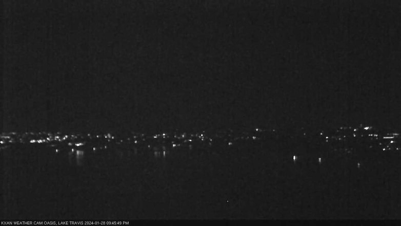 Lake Travis webcam, January 28, 2024 9:45 PM CT