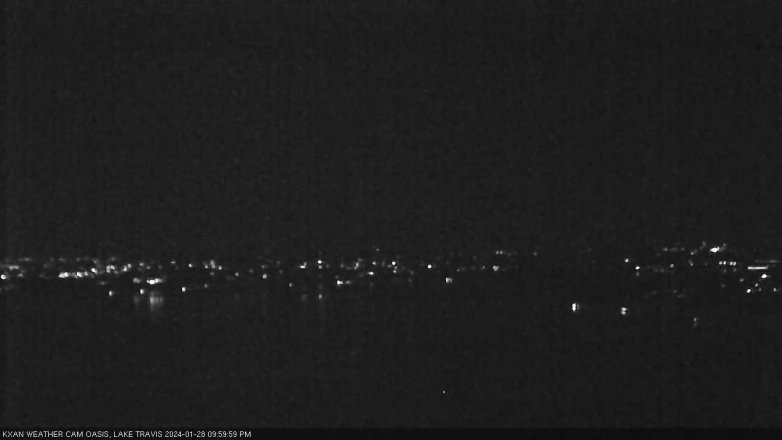 Lake Travis webcam, January 28, 2024 10:00 PM CT