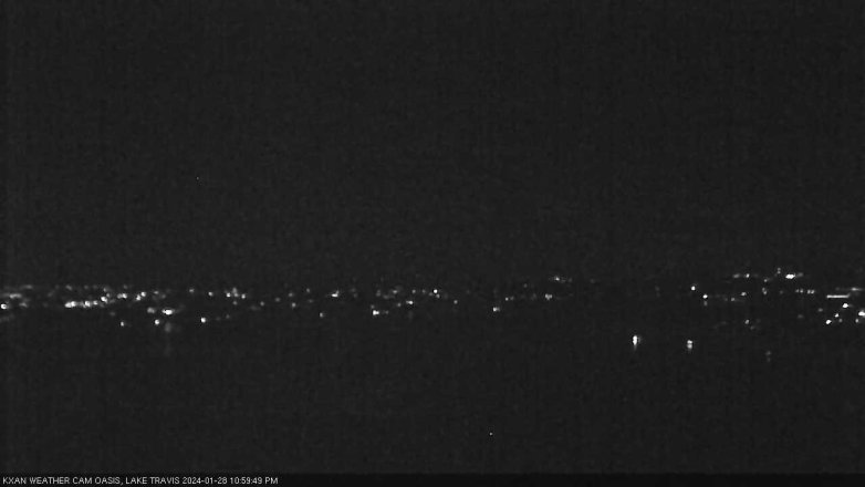 Lake Travis webcam, January 28, 2024 11:00 PM CT