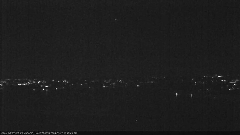 Lake Travis webcam, January 28, 2024 11:45 PM CT