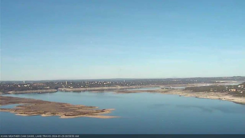 Lake Travis webcam, January 29, 2024 9:00 AM CT