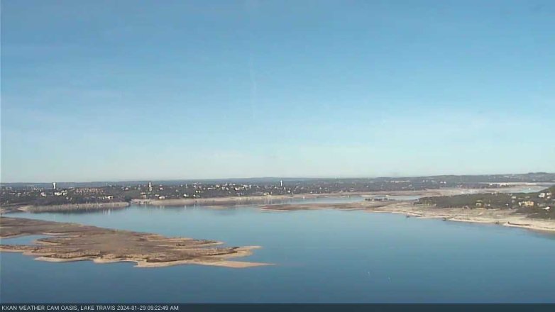 Lake Travis webcam, January 29, 2024 9:25 AM CT