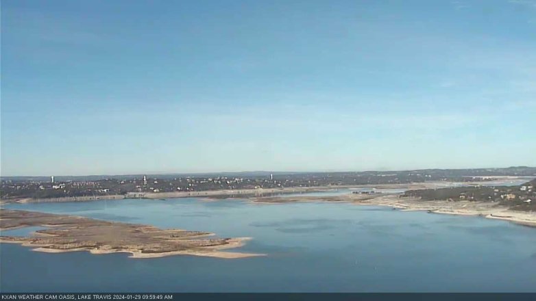 Lake Travis webcam, January 29, 2024 10:00 AM CT