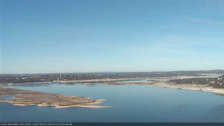 Lake Travis webcam, January 29, 2024 10:25 AM CT