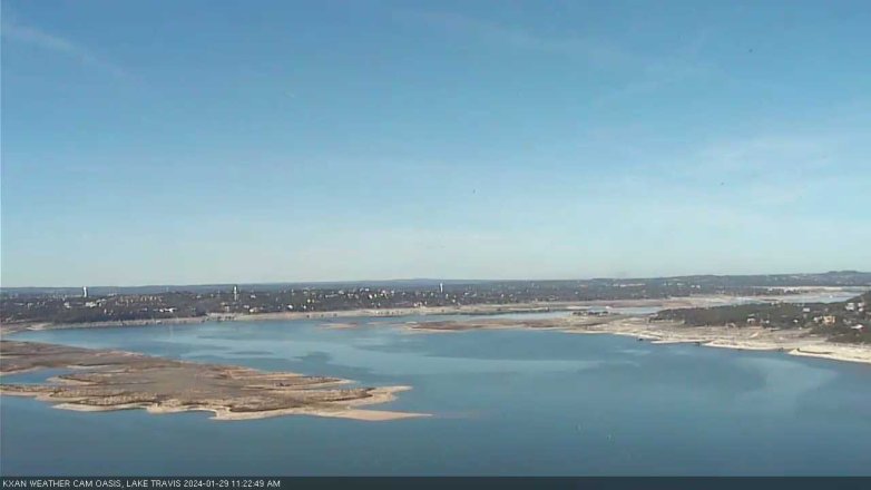 Lake Travis webcam, January 29, 2024 11:25 AM CT
