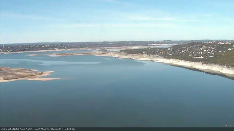 Lake Travis webcam, January 29, 2024 11:45 AM CT