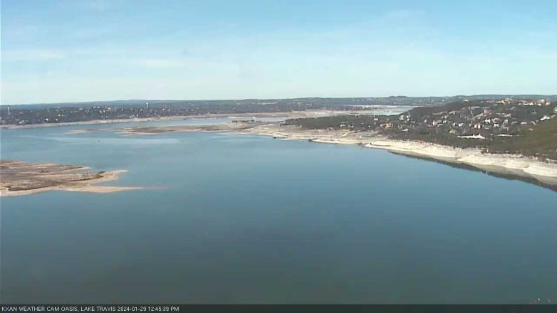 Lake Travis webcam, January 29, 2024 12:45 PM CT