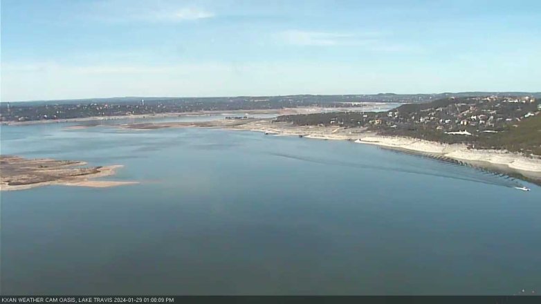 Lake Travis webcam, January 29, 2024 1:00 PM CT