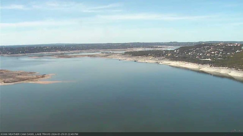 Lake Travis webcam, January 29, 2024 1:25 PM CT