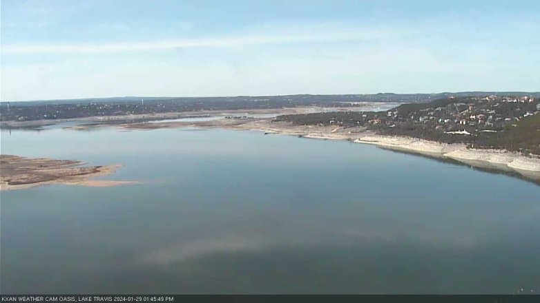 Lake Travis webcam, January 29, 2024 1:45 PM CT