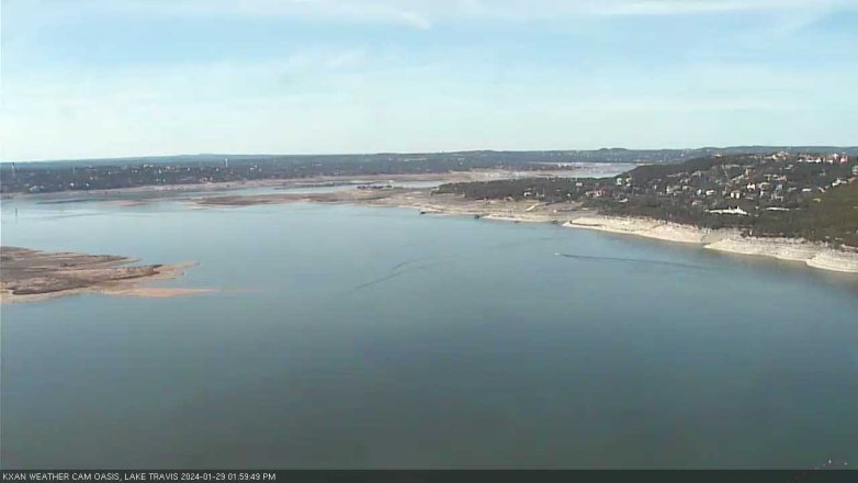 Lake Travis webcam, January 29, 2024 2:00 PM CT