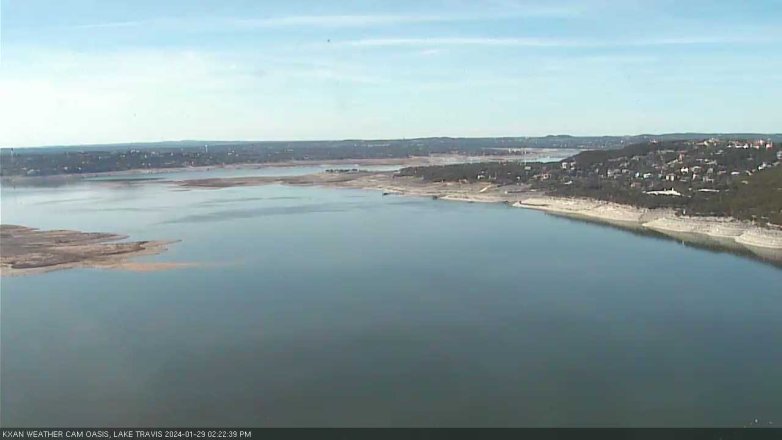 Lake Travis webcam, January 29, 2024 2:25 PM CT