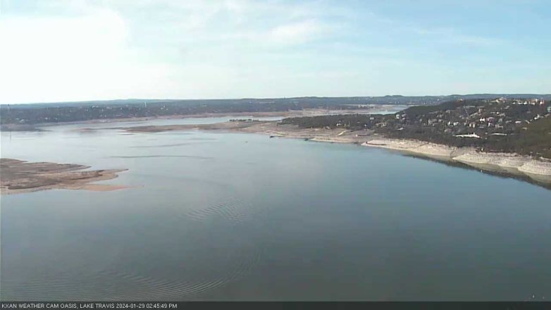 Lake Travis webcam, January 29, 2024 2:45 PM CT