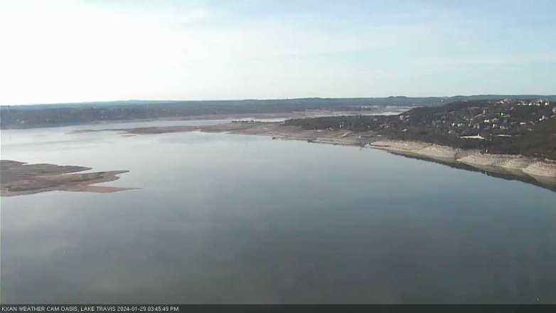 Lake Travis webcam, January 29, 2024 3:45 PM CT