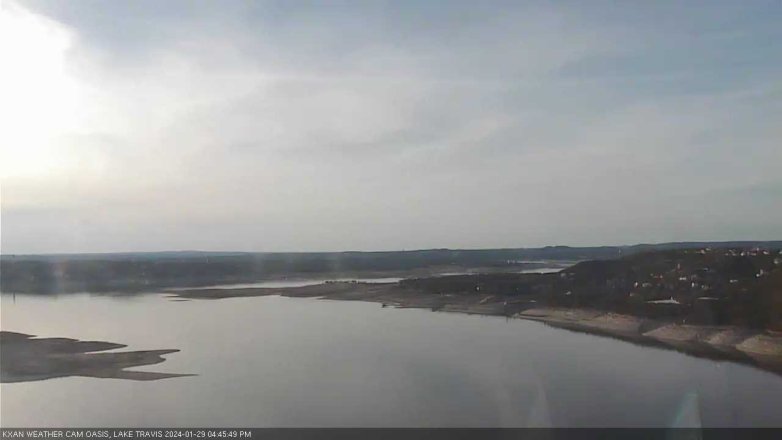 Lake Travis webcam, January 29, 2024 4:45 PM CT