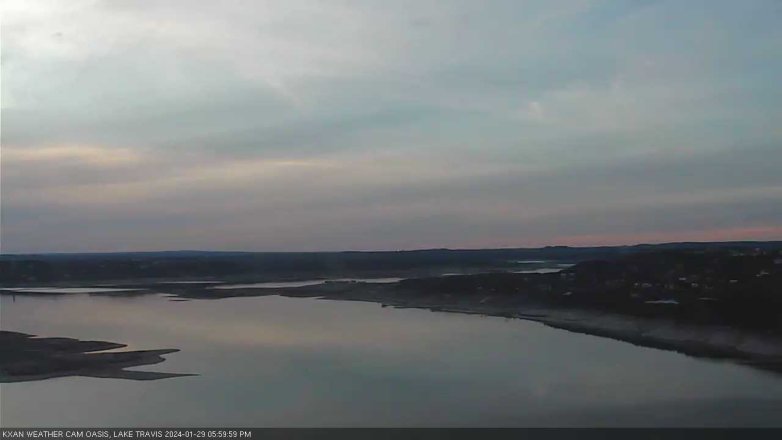 Lake Travis webcam, January 29, 2024 6:00 PM CT