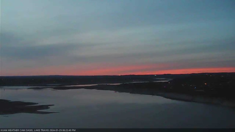 Lake Travis webcam, January 29, 2024 6:25 PM CT