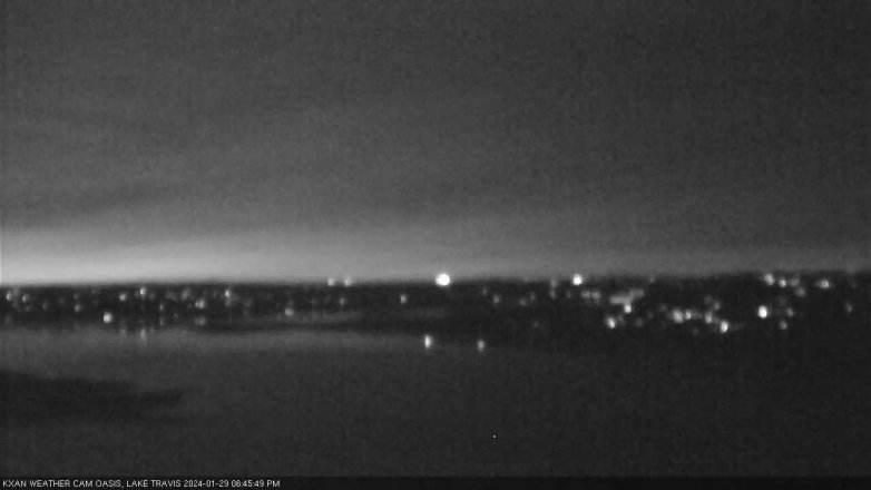 Lake Travis webcam, January 29, 2024 6:45 PM CT