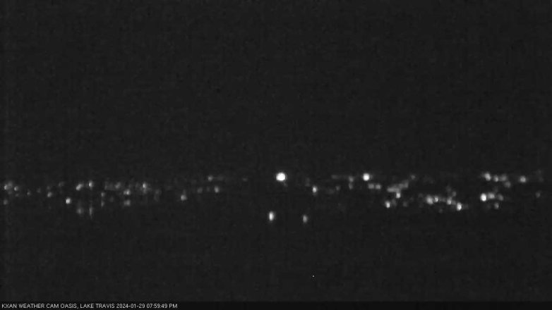 Lake Travis webcam, January 29, 2024 8:00 PM CT