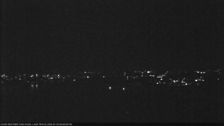 Lake Travis webcam, January 29, 2024 9:45 PM CT