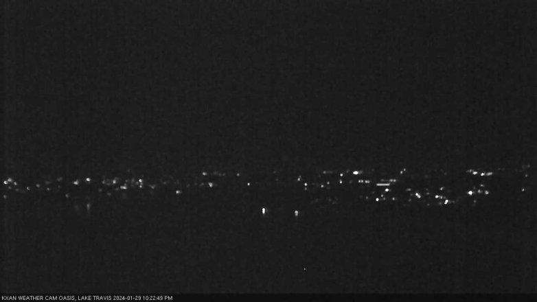 Lake Travis webcam, January 29, 2024 10:25 PM CT