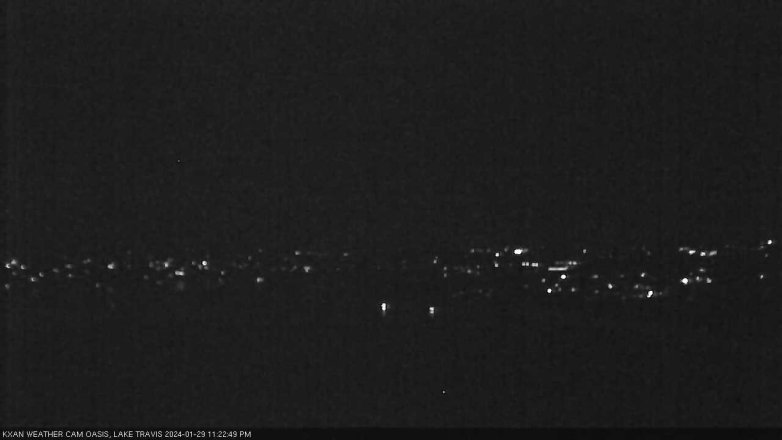 Lake Travis webcam, January 29, 2024 11:25 PM CT