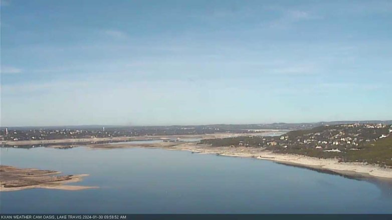 Lake Travis webcam, January 30, 2024 10:00 AM CT