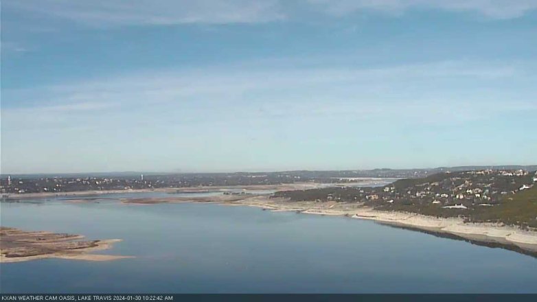Lake Travis webcam, January 30, 2024 10:25 AM CT